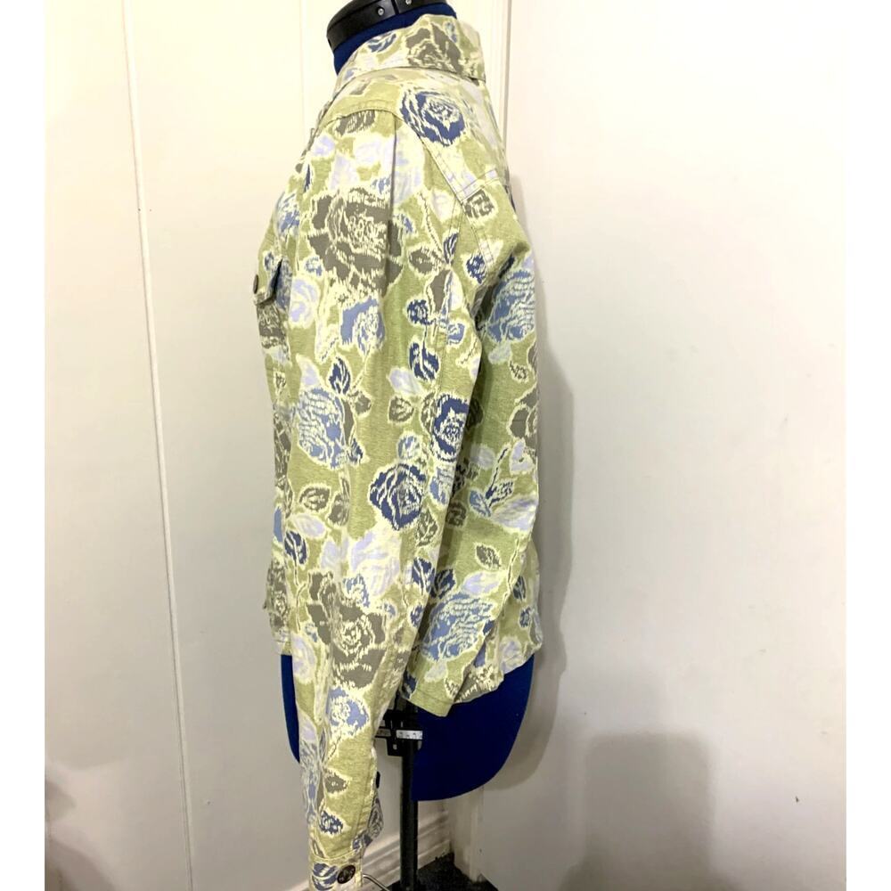So Blue Sigrid Olsen Shacket Women's 14 Floral 100% Cotton Feminine Casual - Picture 2 of 8